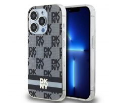 DKNY   iPhone 15 Pro s MagSafe DKHMP15LHCPTSK (DKNY HC MagSafe PC TPU Checkecervený Pattern W/Printed Stripes) cierny