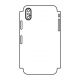 Hydrogel - matná zadná ochranná fólia (full cover) - iPhone XS - typ výrezu 2