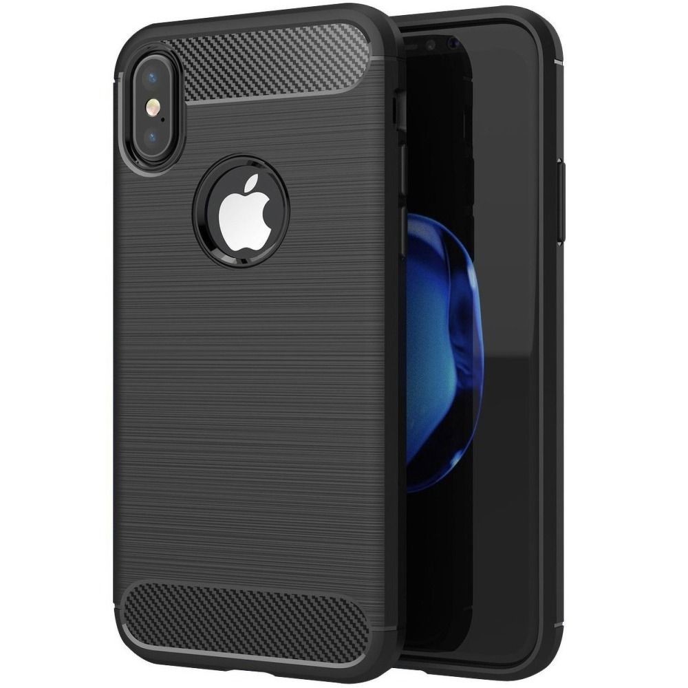 Forcell CARBON Case  iPhone X čierny