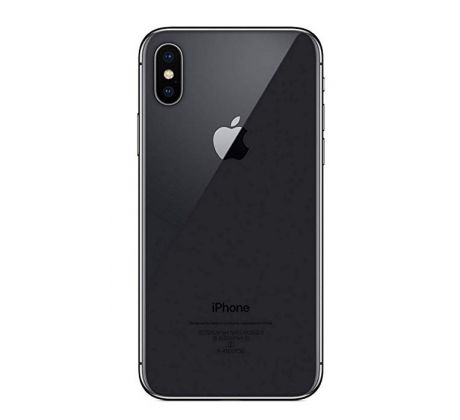 Apple iPhone X - Zadné sklo housingu + sklíčko zadnej kamery - čierne