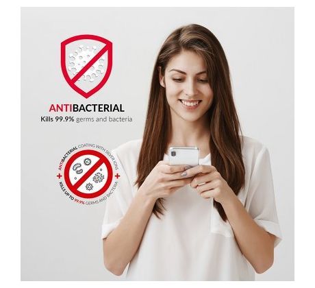 Forcell AntiBacterial kryt pre iPhone 12 Pro Max transparentný