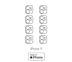 Hydrogel - ochranná fólia zadnej kamery - iPhone 11 - 8ks v balení  