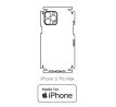 Hydrogel - matná zadná ochranná fólia (full cover) - iPhone 12 Pro Max - typ výrezu 4