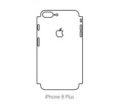Hydrogel - matná zadná ochranná fólia (full cover) - iPhone 8 Plus - typ výrezu 4