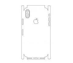 Hydrogel - matná zadná ochranná fólia (full cover) - iPhone X - typ výrezu 5