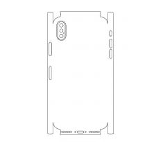 Hydrogel - matná zadná ochranná fólia (full cover) - iPhone X - typ výrezu 4