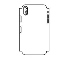Hydrogel - matná zadná ochranná fólia (full cover) - iPhone X - typ výrezu 2