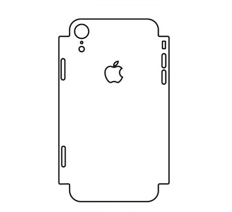 Hydrogel - matná zadná ochranná fólia (full cover) - iPhone XR - typ výrezu 3