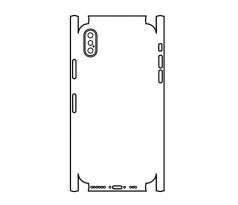 Hydrogel - matná zadná ochranná fólia (full cover) - iPhone XS - typ výrezu 5