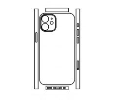 Hydrogel - matná zadná ochranná fólia (full cover) - iPhone 12 mini - typ výrezu 4