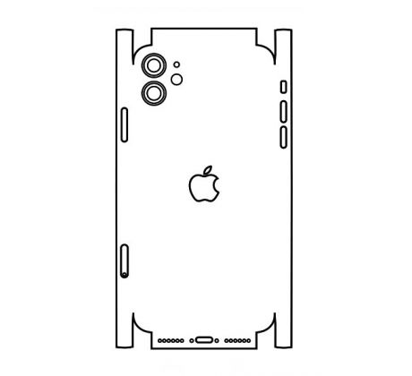 Hydrogel - matná zadná ochranná fólia (full cover) - iPhone 11 - typ výrezu 8