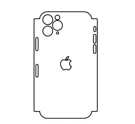 Hydrogel - matná zadná ochranná fólia (full cover) - iPhone 11 Pro - typ výrezu 5