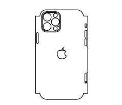 Hydrogel - matná zadná ochranná fólia (full cover) - iPhone 12 Pro - typ výrezu 4