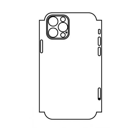 Hydrogel - zadná ochranná fólia (full cover) - iPhone 12 Pro - typ výrezu 3