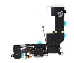 iPhone 5S - Nabíjací dock konektor - audio konektor kábel s mikrofónom (čierny)