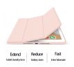 TriFold Smart Case - kryt so stojančekom pre iPad 2/3/4 - ružový + Ochranné tvrdené sklo s inštalačným rámikom 
