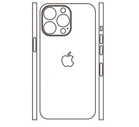Hydrogel - zadná ochranná fólia (full cover) - iPhone 13 Pro - typ výrezu 7