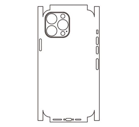 Hydrogel - zadná ochranná fólia (full cover) - iPhone 13 Pro - typ výrezu 5