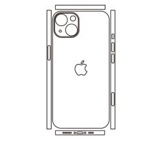 Hydrogel - zadná ochranná fólia (full cover) - iPhone 13 - typ výrezu 4