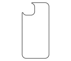 Hydrogel - matná zadná ochranná fólia - iPhone 13 mini - typ výrezu 4