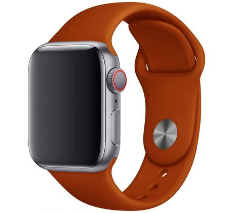 Remienok pre Apple Watch (42/44/45mm) Sport Band, Dark Orange, veľkosť M/L