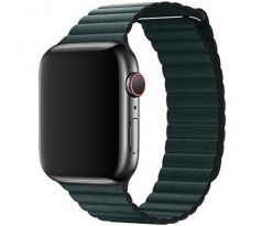 Koženkový remienok Leather Loop pre Apple Watch (42/44/45mm) Forest Green