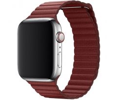 Koženkový remienok Leather Loop pre Apple Watch (42/44/45mm) Red