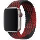 Remienok pre Apple Watch (38/40/41mm) Elastic Nylon, veľkosť 150-165mm - Black Red