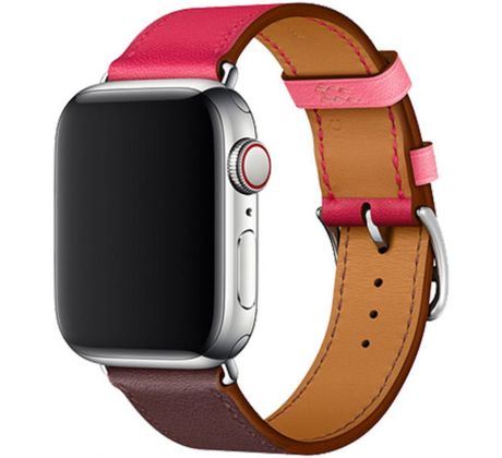 Kožený remienok pre Apple Watch (42/44/45mm) Wine Red Rose