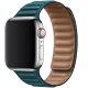 Koženkový remienok Leather Link pre Apple Watch (42/44/45mm) Malachite Green