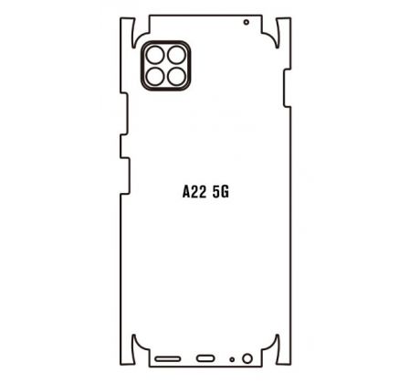 Hydrogel - zadná ochranná fólia - Samsung Galaxy A22 5G - typ výrezu 2