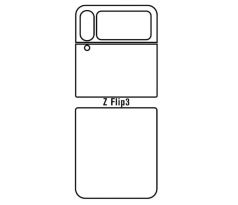Hydrogel - zadná ochranná fólia - Samsung Galaxy Z Flip 3 5G - typ výrezu 3