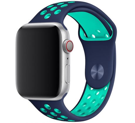 Remienok pre Apple Watch (42/44/45mm) Sport, blue-duck green (veľkosť S)