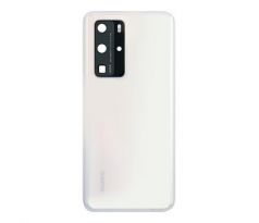 Huawei P40 Pro - zadný kryt - biely - so sklíčkom zadnej kamery (náhradný diel)