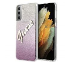 Original   GUESS GUHCS21MPCUGLSPI  Samsung S21 Plus (Glitter Gradient Script / ružový)