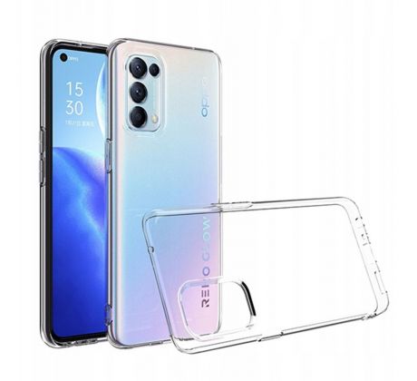 Transparentný silikónový kryt s hrúbkou 0,5mm  - OPPO Reno 5 Pro+ T  priesvitný