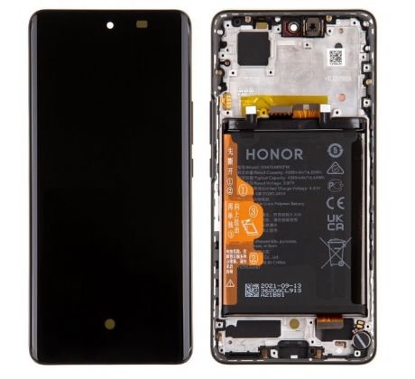 Original displej + dotykové sklo s batériou pre Huawei Honor 50 (Service Pack) čierny