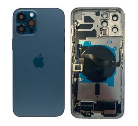 Apple iPhone 12 Pro - Zadný housing s predinštalovanými dielmi (modrý)