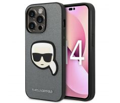 Original   KARL LAGERFELD KLHCP14LSAPKHG  iPhone 14 Pro (Saffiano With Karl Head Patch / strieborný)