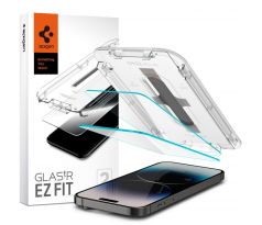 OCHRANNÉ TVRDENÉ SKLO SPIGEN GLAS.TR ”EZ FIT” 2-PACK iPhone 14 Pro Max CLEAR
