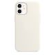 iPhone 12 mini Silicone Case s MagSafe - White design (biely)