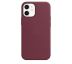 iPhone 12/12 Pro Silicone Case s MagSafe - Plum design (bordový)