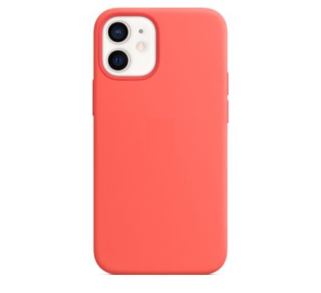 iPhone 12/12 Pro Silicone Case s MagSafe - Pink Citrus design (lososový)