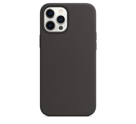 iPhone 12 Pro Max Silicone Case s MagSafe - Black design (čierny)