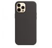 iPhone 12 Pro Max Silicone Case s MagSafe - Black design (čierny)