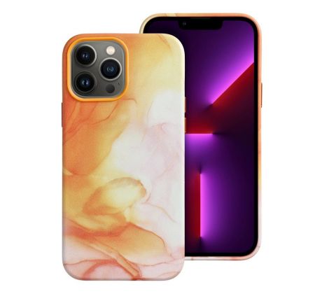 Kožený kryt - Mag Cover  iPhone 13 Pro Max oranžový