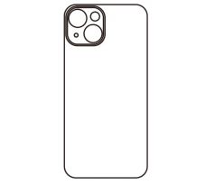 Hydrogel - matná zadná ochranná fólia - iPhone 14, typ výrezu 6