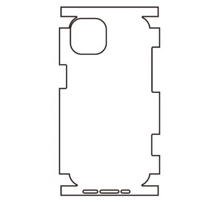 Hydrogel - zadná ochranná fólia - iPhone 14, typ výrezu 12