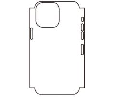 Hydrogel - matná zadná ochranná fólia - iPhone 14 Pro Max, typ výrezu 4