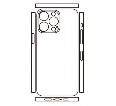 Hydrogel - zadná ochranná fólia - iPhone 14 Pro Max, typ výrezu 8